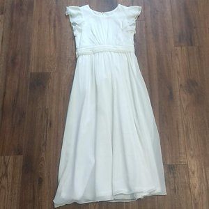 Ivory Chiffon Flower Girl Dress